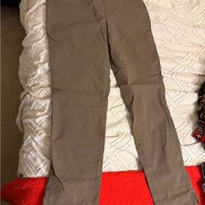 Soho Apparel Ankle-Length Straight Pants in Taupe Brown